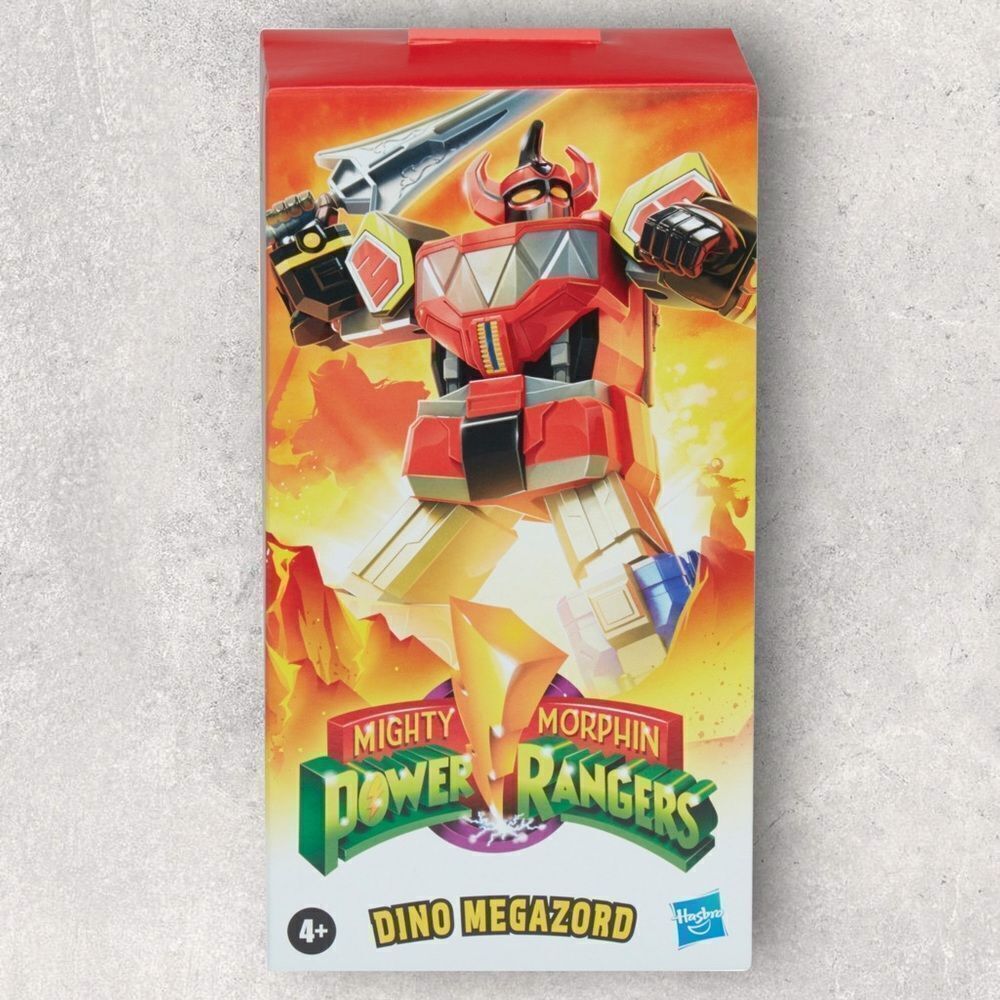 Power Rangers Mighty Morphin' Dino Megazord - Retro 7" Action Figure - VHS Style